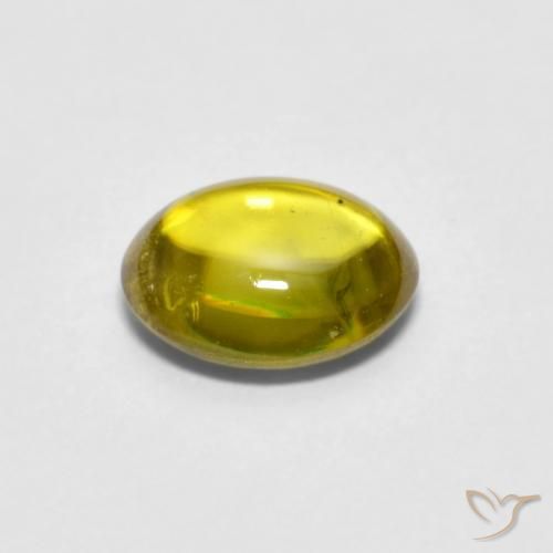 Sfene Giallo medio-chiaro naturale da 1.04 ct, Ovale, Trasparente
