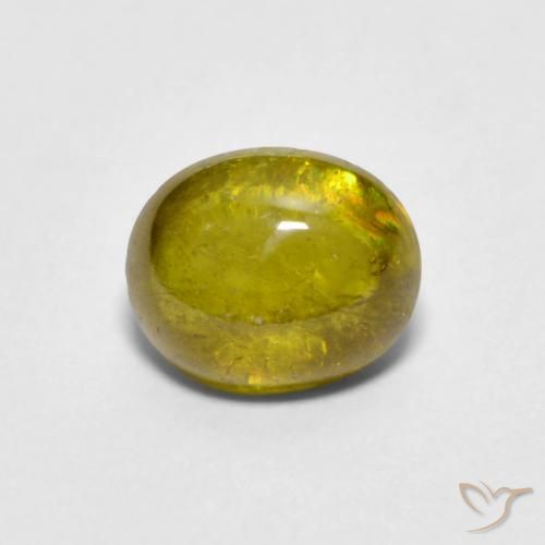 1.13ct Naturale Giallo intenso Sfene, Ovale, Trasparente
