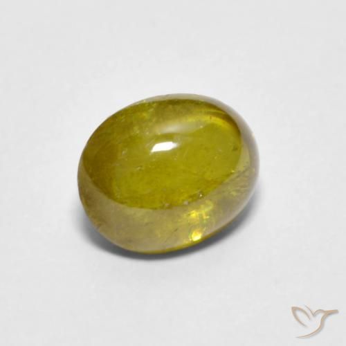 Sfene Giallo intenso naturale da 1.13 ct, Ovale, Trasparente