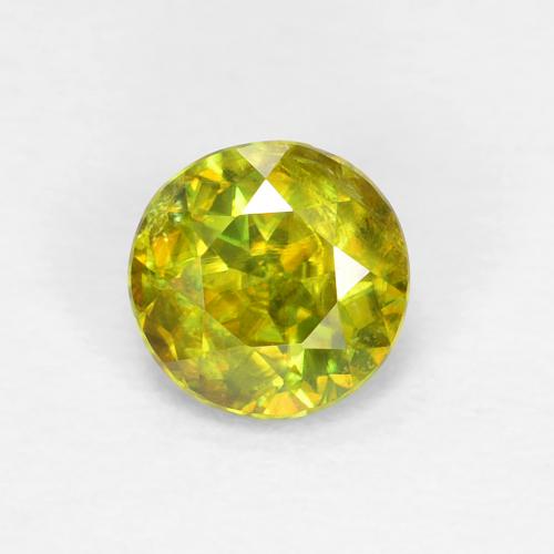 Sfene Verde medio naturale da 0.39 ct, Taglio rotondo, VS