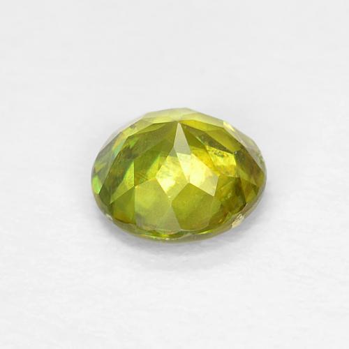 Sfene Verde medio naturale da 0.39 ct, Taglio rotondo, VS