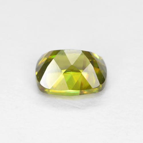 Sfene naturale verde da 0,45 ct, taglio a cuscino, VS