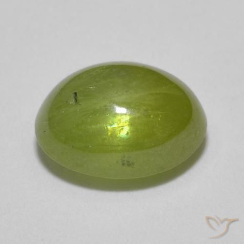 Sfene Verde oliva naturale da 1.54 ct, Ovale, Traslucido