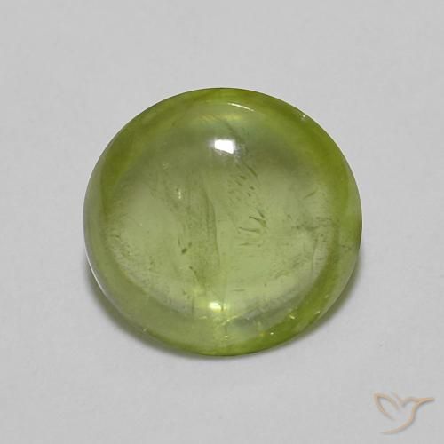 1.15ct Naturale Verde oliva Sfene, Ovale, Trasparente