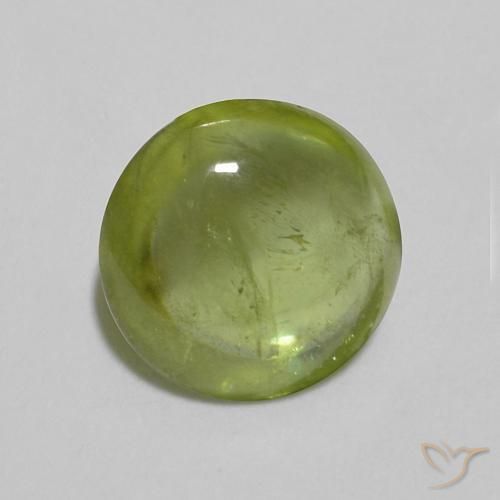 Sfene Verde oliva naturale da 1.15 ct, Ovale, Trasparente