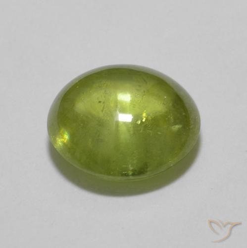 Sfene Verde oliva naturale da 1.15 ct, Ovale, Trasparente