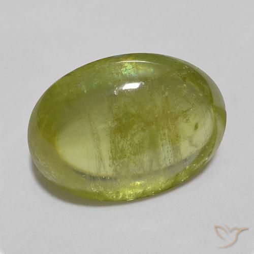 Sfene Verde chiaro naturale da 1.82 ct, Ovale, Trasparente
