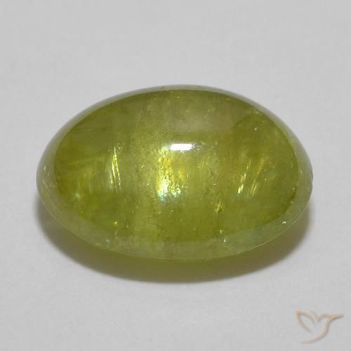 Sfene Verde chiaro naturale da 1.82 ct, Ovale, Trasparente