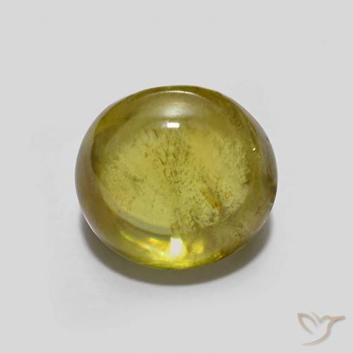 2.23ct Naturale Verde giallastro Sfene, Ovale, Trasparente
