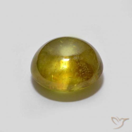 Sfene Verde giallastro naturale da 2.23 ct, Ovale, Trasparente