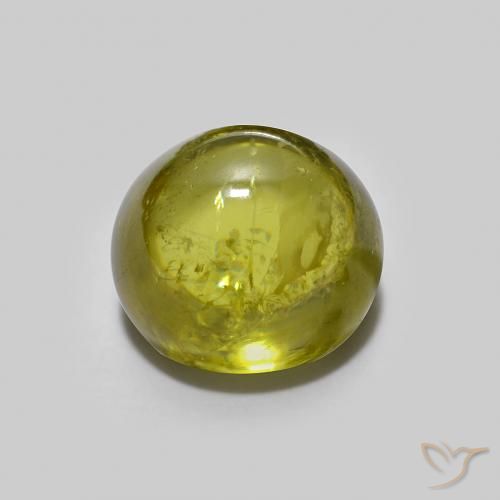 2.07ct Naturale Verde giallastro Sfene, Ovale, Trasparente