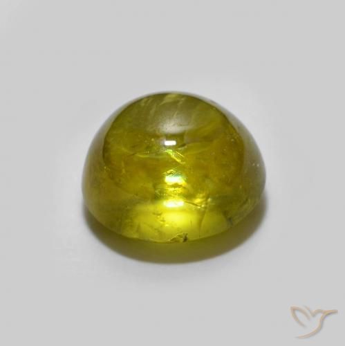 Sfene Verde giallastro naturale da 2.07 ct, Ovale, Trasparente