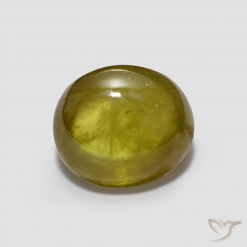 2.08ct Naturale Verde giallastro Sfene, Ovale, Trasparente
