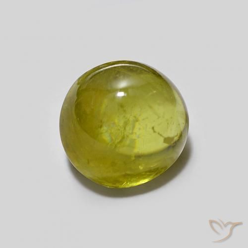 Sfene Verde giallastro naturale da 1.94 ct, Ovale, Trasparente