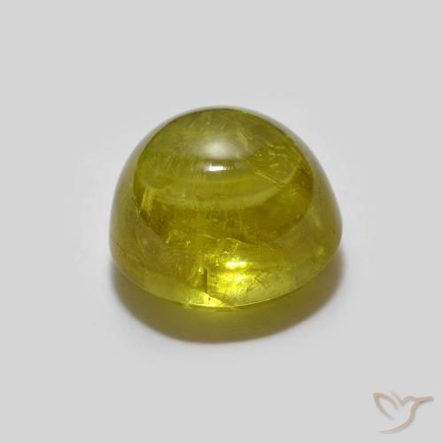 Sfene Verde giallastro naturale da 1.94 ct, Ovale, Trasparente