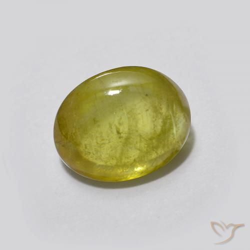 Sfene Verde caldo naturale da 1.94 ct, Ovale, Trasparente
