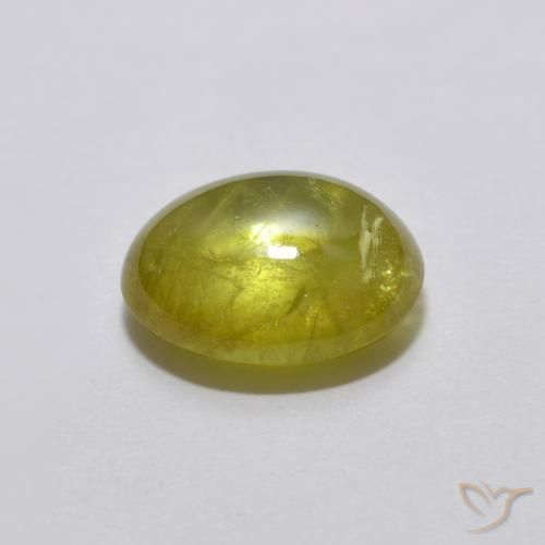 Sfene Verde caldo naturale da 1.94 ct, Ovale, Trasparente