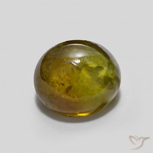 2.57ct Naturale Verde caldo Sfene, Ovale, Traslucido