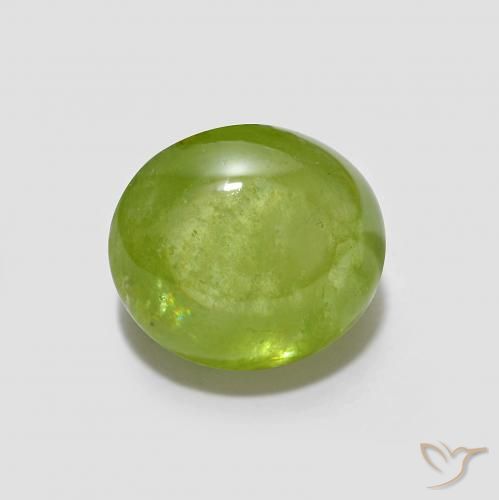 1.72ct Naturale Verde medio Sfene, Ovale, Traslucido