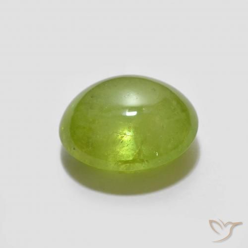 Sfene Verde medio naturale da 1.72 ct, Ovale, Traslucido