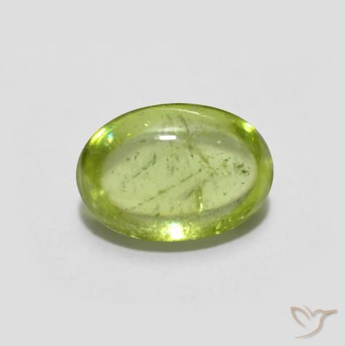 1.26ct Naturale Verde brillante Sfene, Ovale, Trasparente