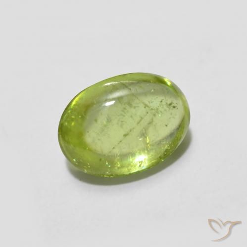 Sfene Verde brillante naturale da 1.26 ct, Ovale, Trasparente