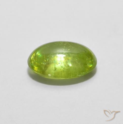 Sfene Verde brillante naturale da 1.26 ct, Ovale, Trasparente