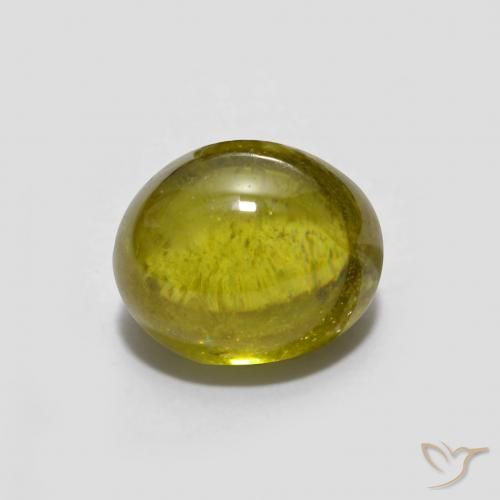 1.40ct Naturale oro terroso Sfene, Ovale, Trasparente