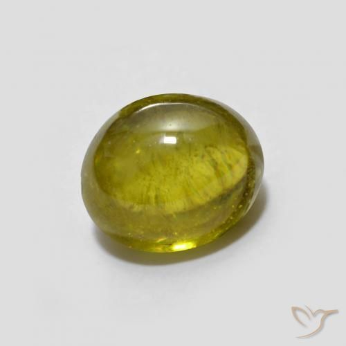 Sfene oro terroso naturale da 1.40 ct, Ovale, Trasparente