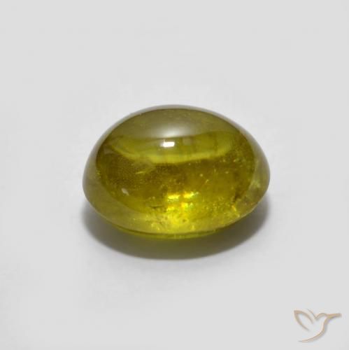 Sfene oro terroso naturale da 1.40 ct, Ovale, Trasparente