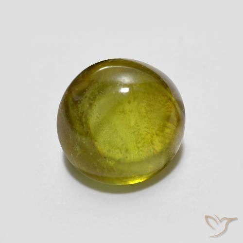 Sfene Giallo verdastro naturale da 1.86 ct, Ovale, Trasparente