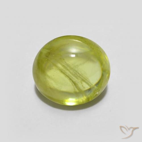 1.78ct Naturale Limone giallo Sfene, Ovale, Trasparente