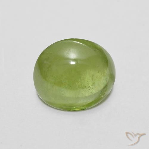 1.66ct Naturale Verde medio Sfene, Ovale, Traslucido