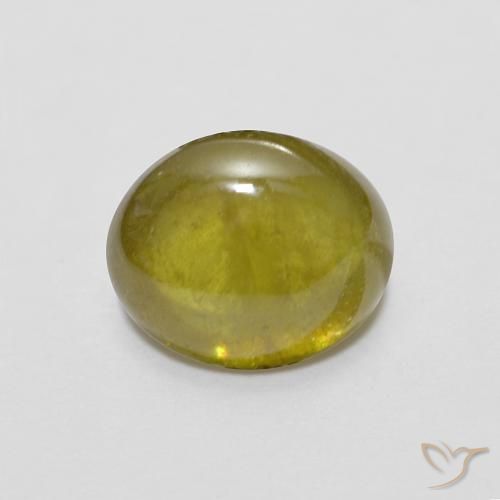1.72ct Naturale Limone giallo Sfene, Ovale, Traslucido