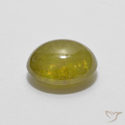 Sfene Limone giallo naturale da 1.72 ct, Ovale, Traslucido