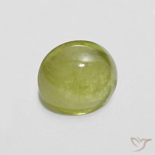 Sfene Verde oliva naturale da 1.66 ct, Ovale, Traslucido