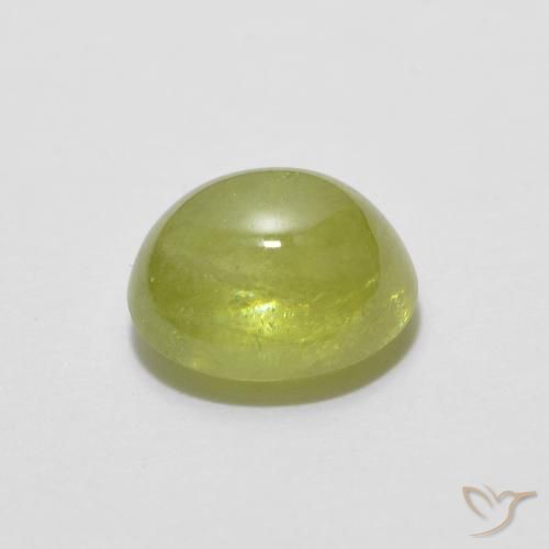 Sfene Verde oliva naturale da 1.66 ct, Ovale, Traslucido