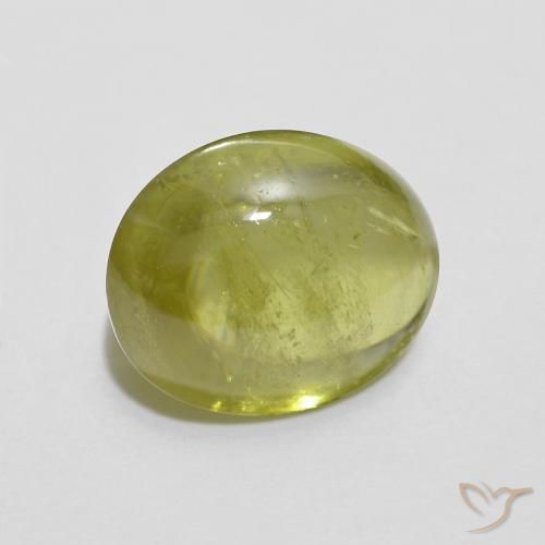 Sfene Verde chiaro naturale da 2.40 ct, Ovale, Trasparente