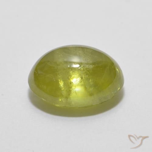 Sfene Verde chiaro naturale da 2.40 ct, Ovale, Trasparente