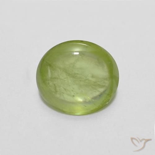 1.18ct Naturale Verde medio Sfene, Ovale, Trasparente