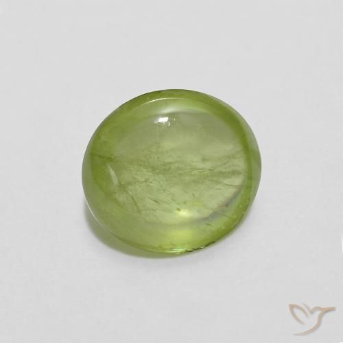 Sfene Verde medio naturale da 1.18 ct, Ovale, Trasparente
