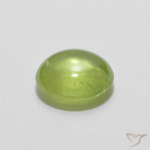 Sfene Verde medio naturale da 1.18 ct, Ovale, Trasparente