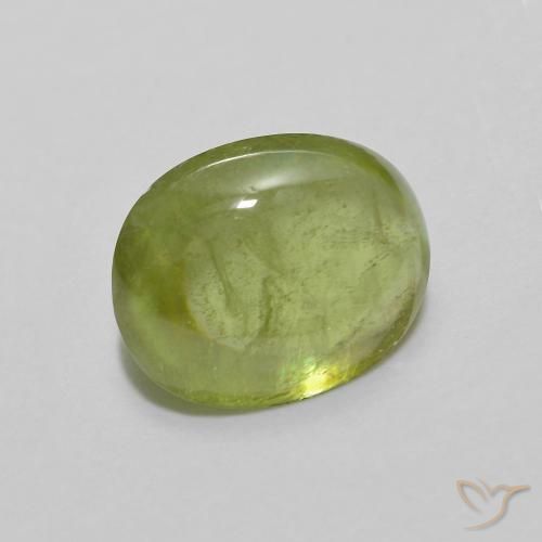 Sfene Verde medio naturale da 1.89 ct, Ovale, Trasparente