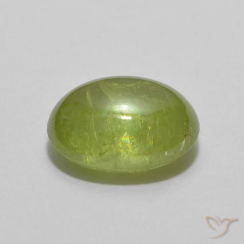 Sfene Verde medio naturale da 1.89 ct, Ovale, Trasparente