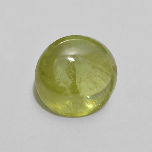 Sfene Verde foresta chiaro naturale da 1.72 ct, Taglio ovale, Trasparente