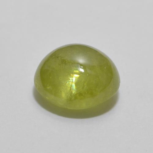 Sfene Verde foresta chiaro naturale da 1.72 ct, Taglio ovale, Trasparente