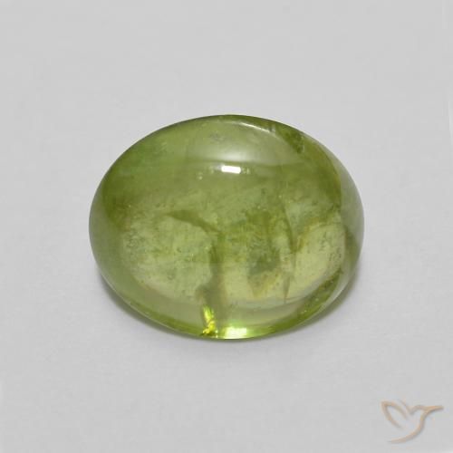 1.79ct Naturale Verde medio Sfene, Ovale, Trasparente