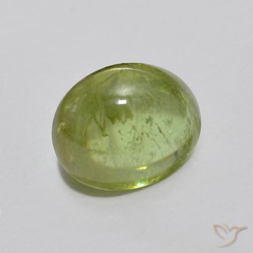 Sfene Verde medio naturale da 1.93 ct, Ovale, Trasparente
