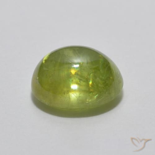 Sfene Verde medio naturale da 1.93 ct, Ovale, Trasparente
