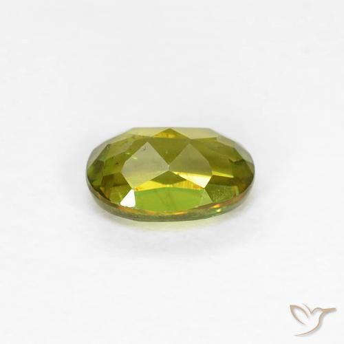 Sfene Medium Dark-Green naturale da 0.42 ct, Ovale, VS